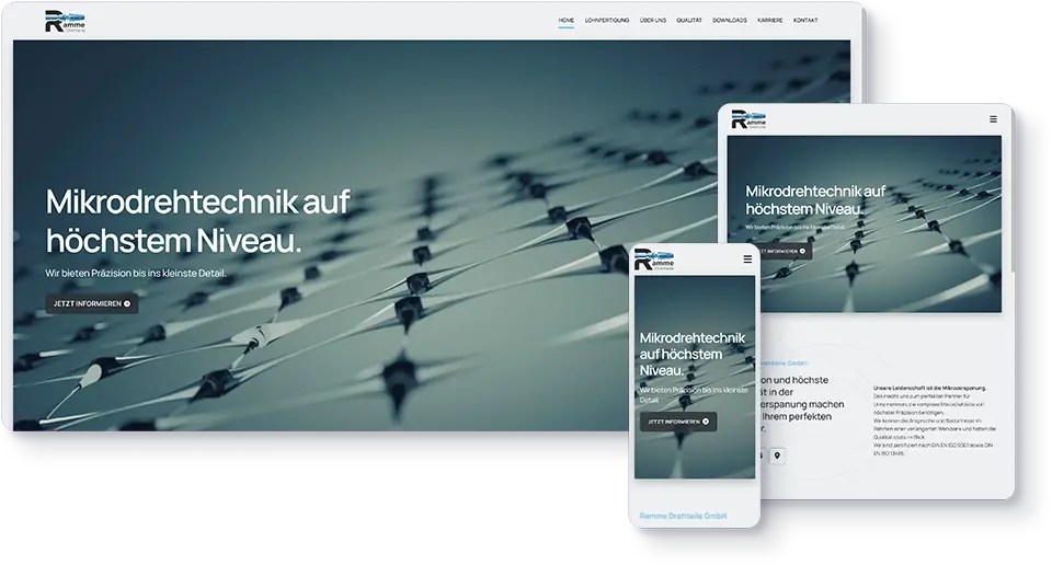 heise homepage Referenz - Ramme Drehteile