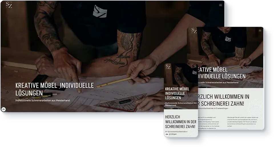 heise homepage Referenz - Schreinerei Zahn